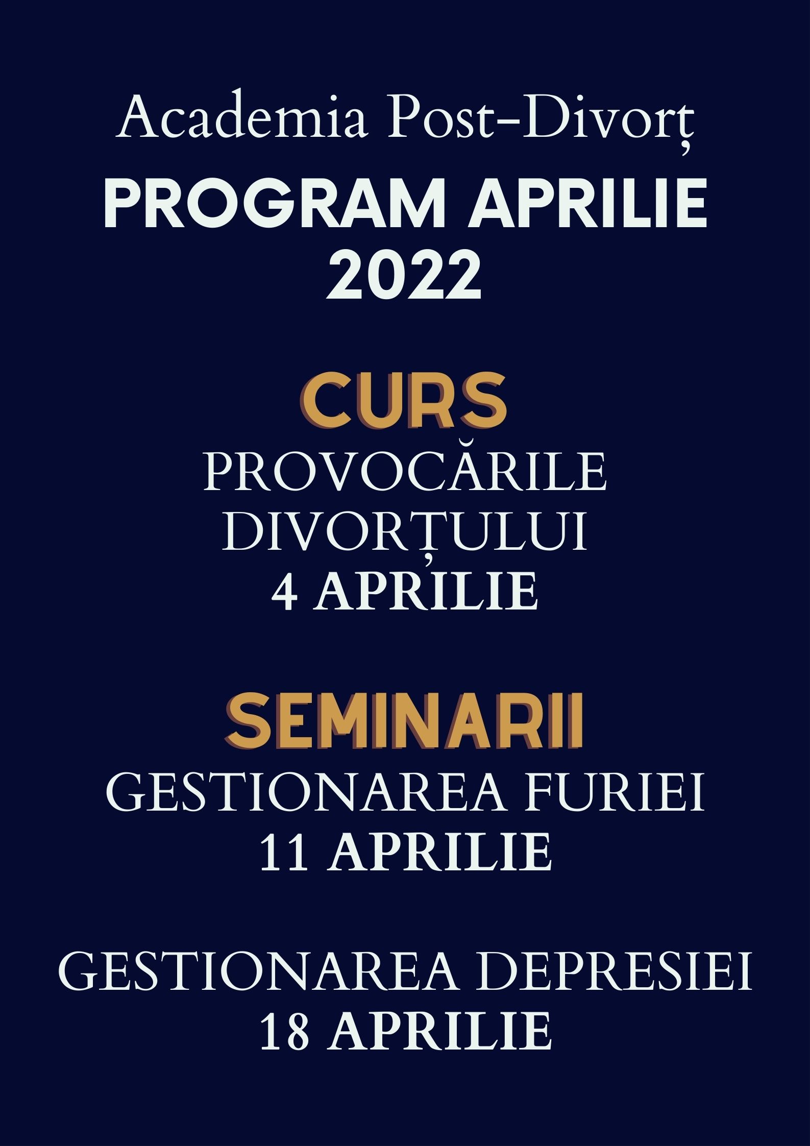 Program aprilie